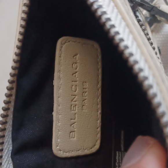 Balenciaga small Canvas & Leather Pouch Coin purse - Picture 5 of 6